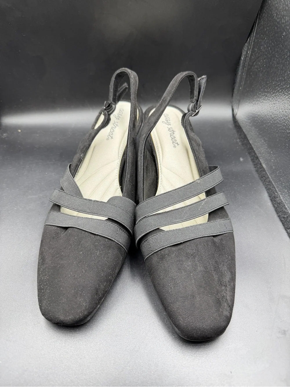 Reaction Kenneth Cole Black Ankle-Strap Wedge Sandals